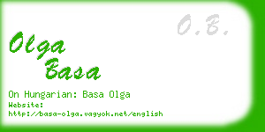 olga basa business card